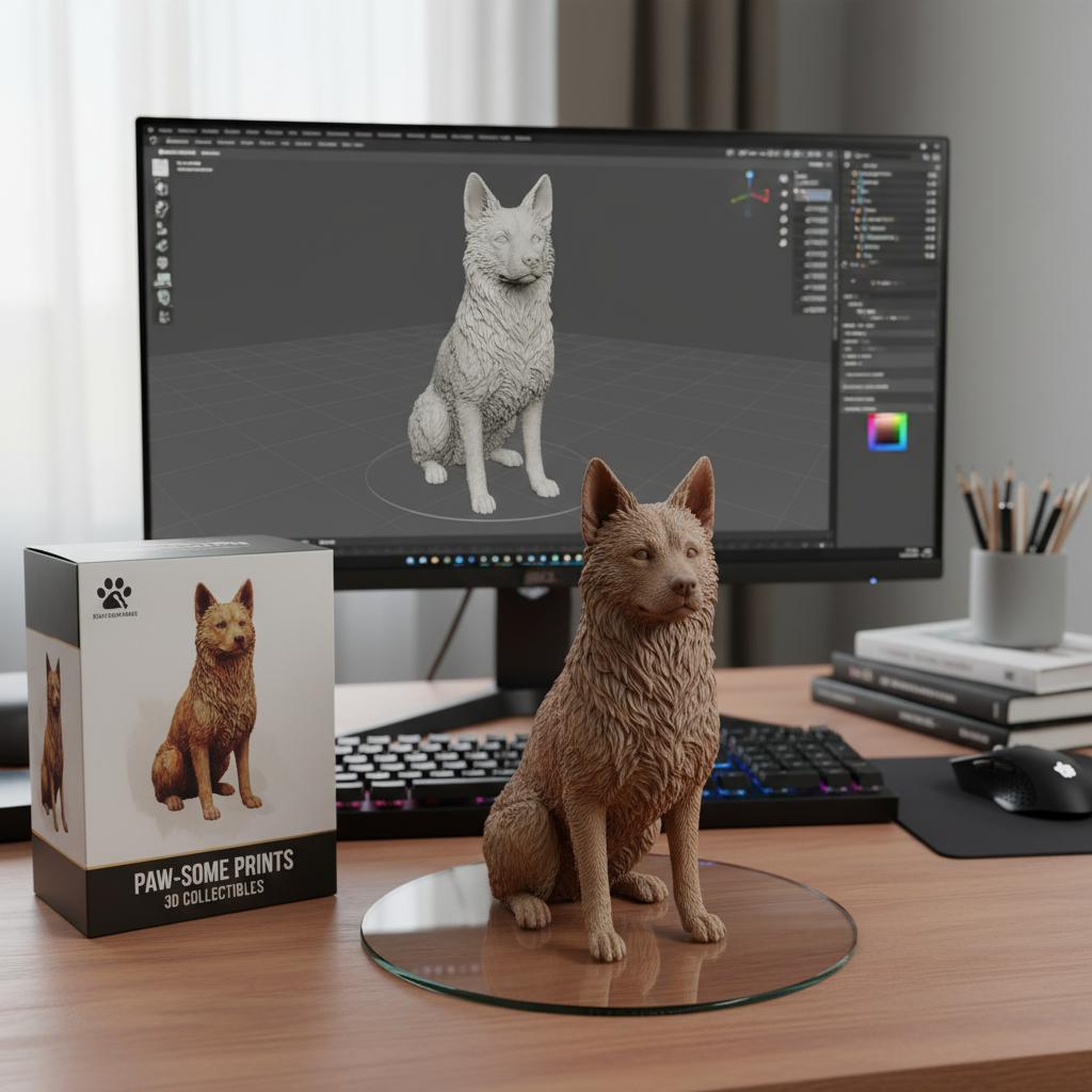 3D Rendered Collectible Figurine of My Dog